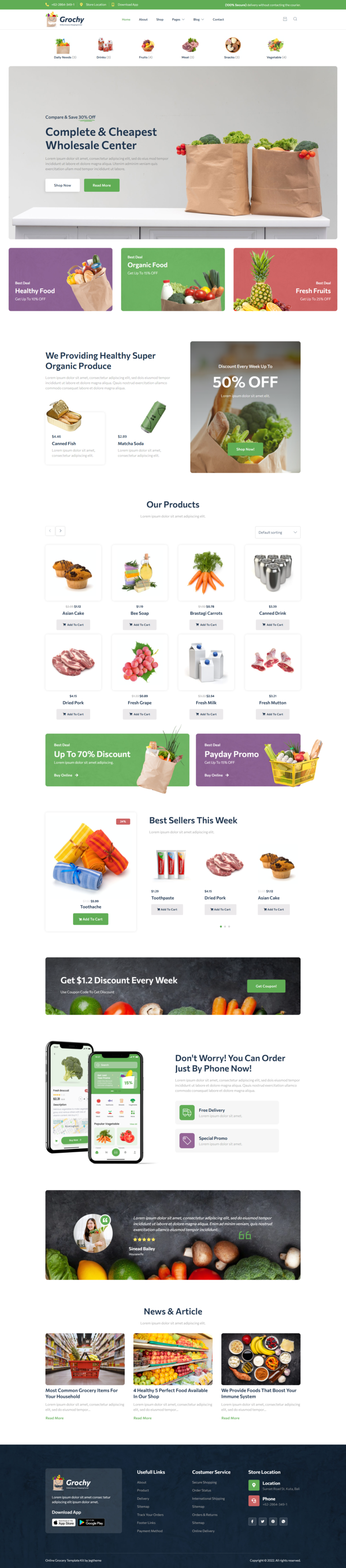 grocesories website build by elstar innovations chennai the best web designing company in chennai